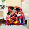 1pc Pieces flannel Mickey floral pattern bed blanket, Valentine's Day gift, home decoration, soft and comfortable