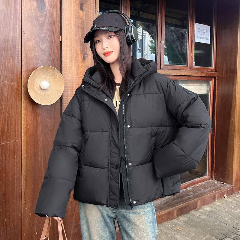Women's Winter Loose Cotton-padded Jacket Fashionable Hooded Warm Coat Short Cotton Coat