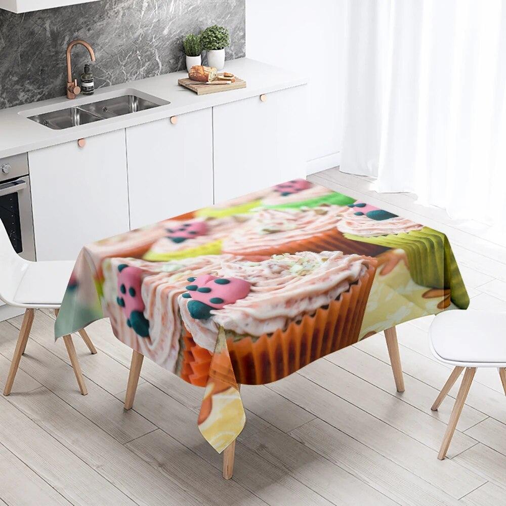Fata de masa Cupcake Gourmet Impermeabil Dreptunghi Decor petrecere Nunta Masa Restaurant Bucatarie Acasă