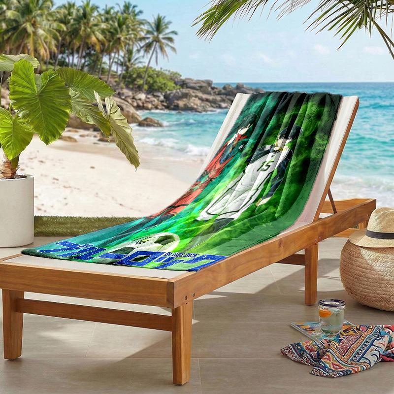 Beach Towel with B-BLUE L-LOCK Pattern - soft,absorbent,machine washable Lightweight&Modern,swimming,Travel Essentials
