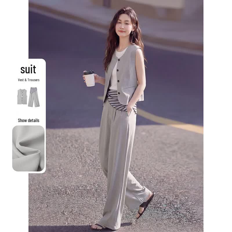 Reawakening Paradise Summer Vest & Wide-leg Pants Set