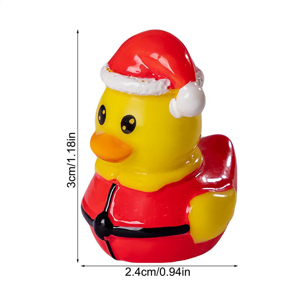 Mini Christmas Resin Ducks Desk Decor Animal Figures Party Bathroom Garden Classroom Cake Decoration Apartment Hotel