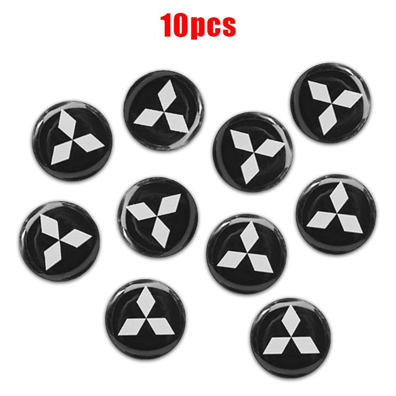 4 ks 14mm Samolepka s logem znaku na dálkovém ovladači klíče od auta Auto odznak Nálepka Příslušenství Pro Mitsubishi Lancer Asx Outlander Pajero l200 Galant