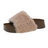 Furry Thick-soled One-word Slippers for Women's Outer Wear 2025 New Autumn and Winter Thick-soled Household Indoor Fluffy Cotton Slippers