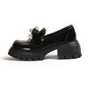 Thick-soled Women with Skirts, Small Leather Shoes, Bow-tie Casual Single Shoes
