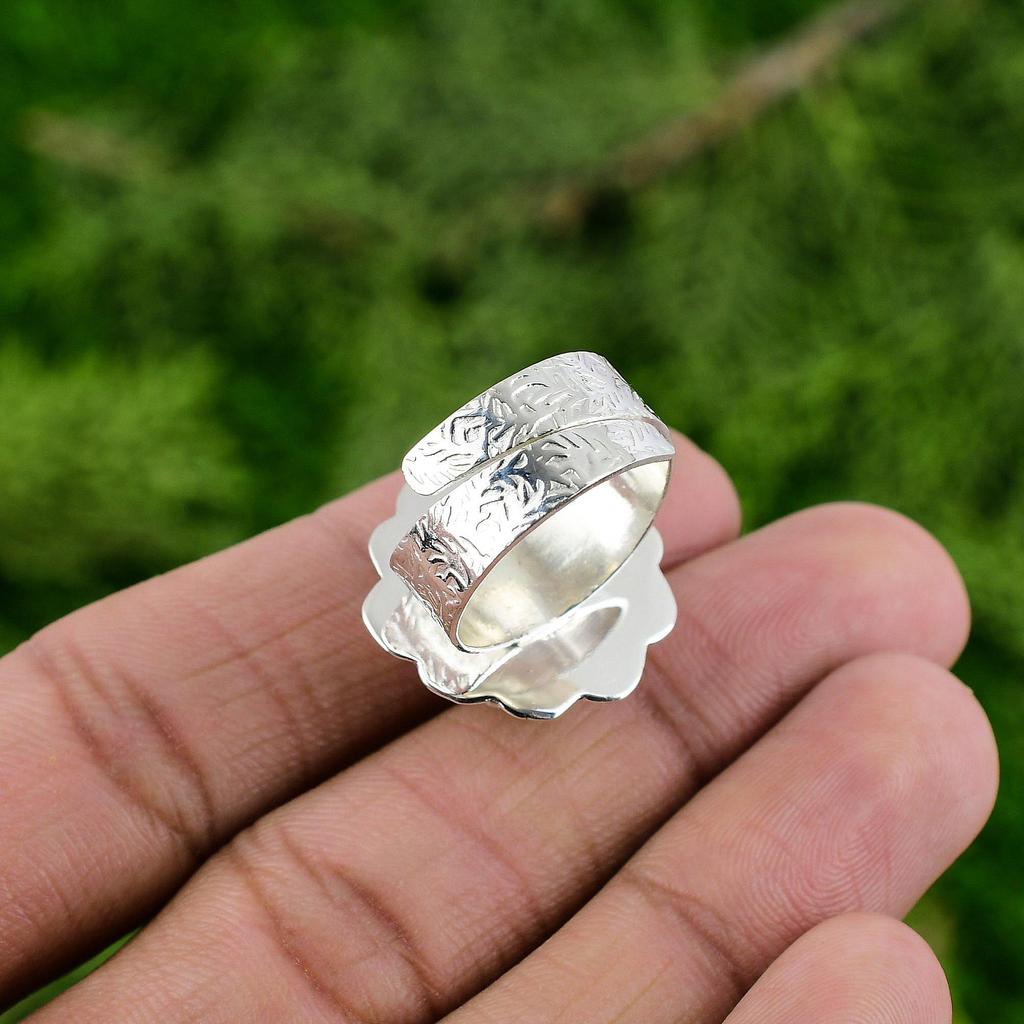 Natural Rainbow Moonstone Sterling Silver Daughter Statement Engagement New Ring