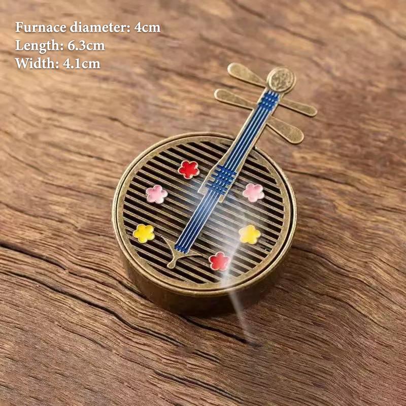 Vintage Alloy Incense Burner Stick Holder Three Legged Hollow Out Mini Sandalwood Censer Incense Burner Home Decoration