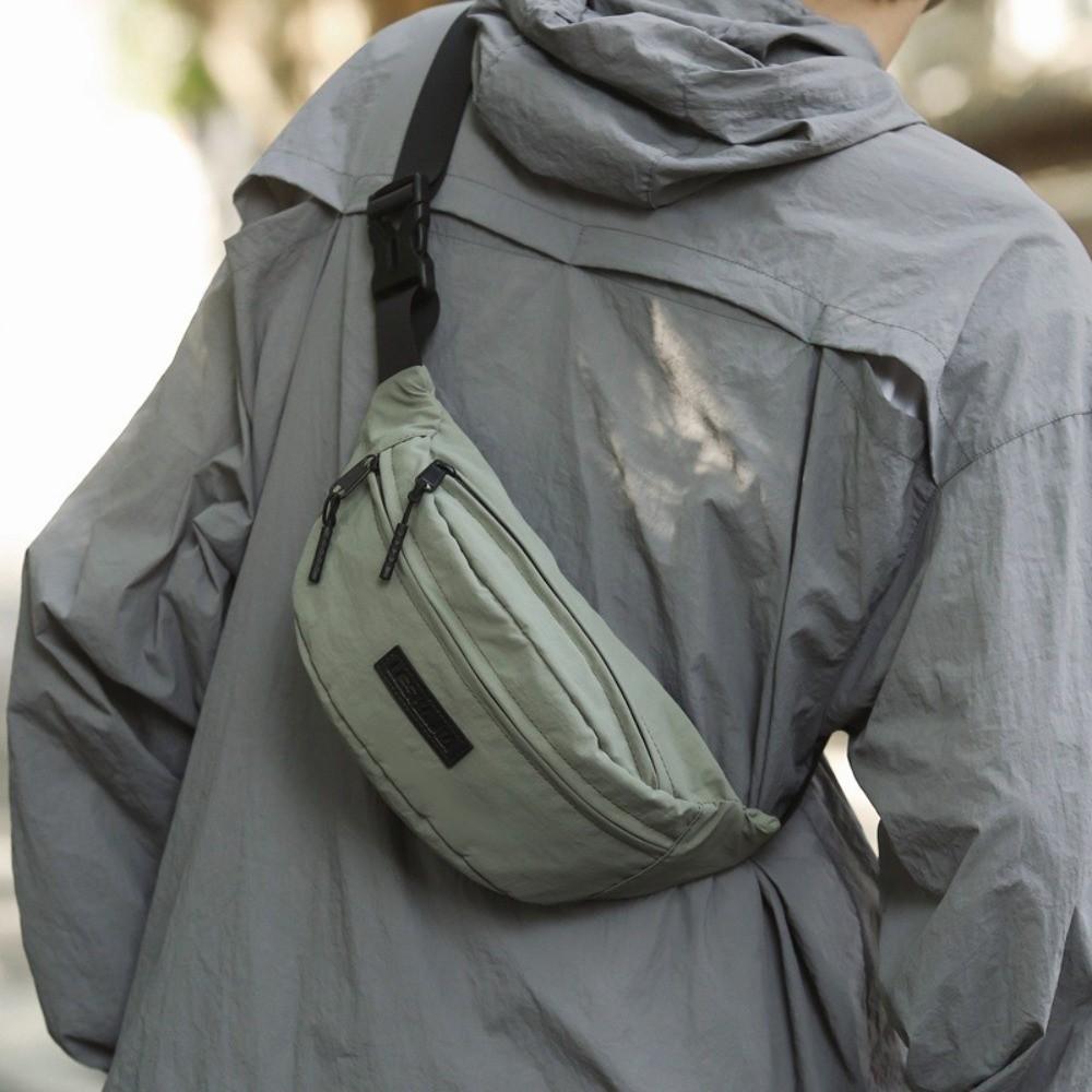 Large Capacity Men's Chest Bag Casual Crossbody Fanny Pack Nylon Shoulder Bag  Outdoor Activities