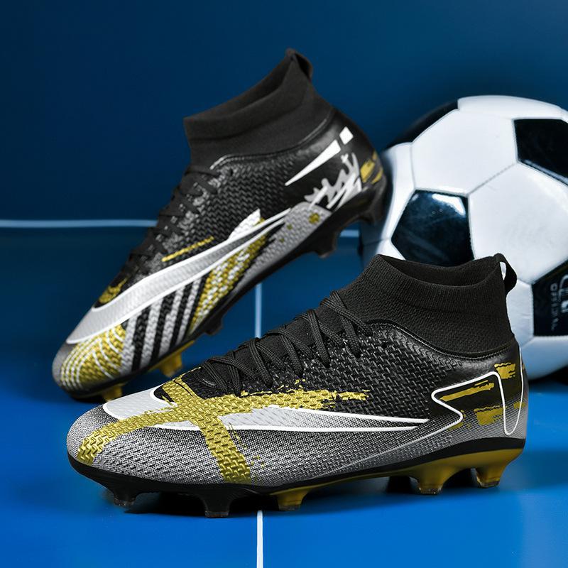 Amazon spot 2025 football shoes men's high-top students and women's broken nails training shoes professional competition sports shoes