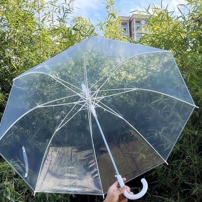 Automatic Transparent Long-Handle Windproof Umbrella