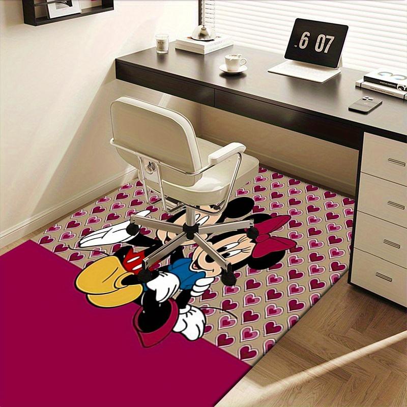 Office Rug Mickey Mouse, Minnie Mouse theme 3D Printed Anti-Slip Rug-Machine Washable for Living Room