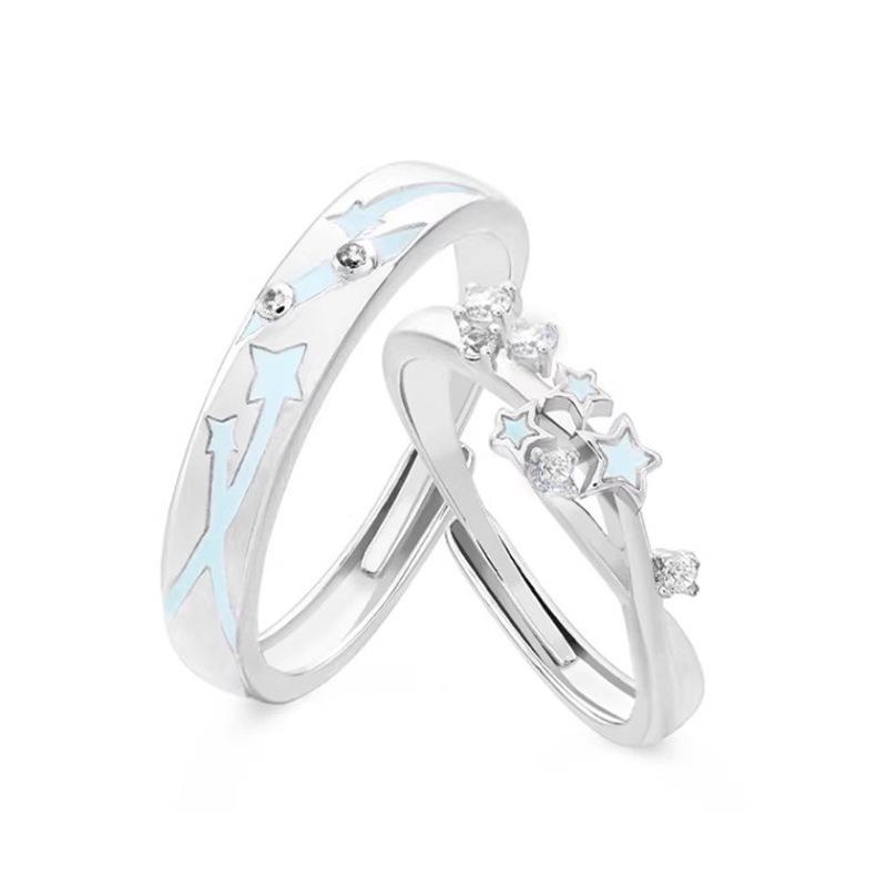 Falling Stars Luminous Couple Rings: Elegant, High-End Design with Versatile Style