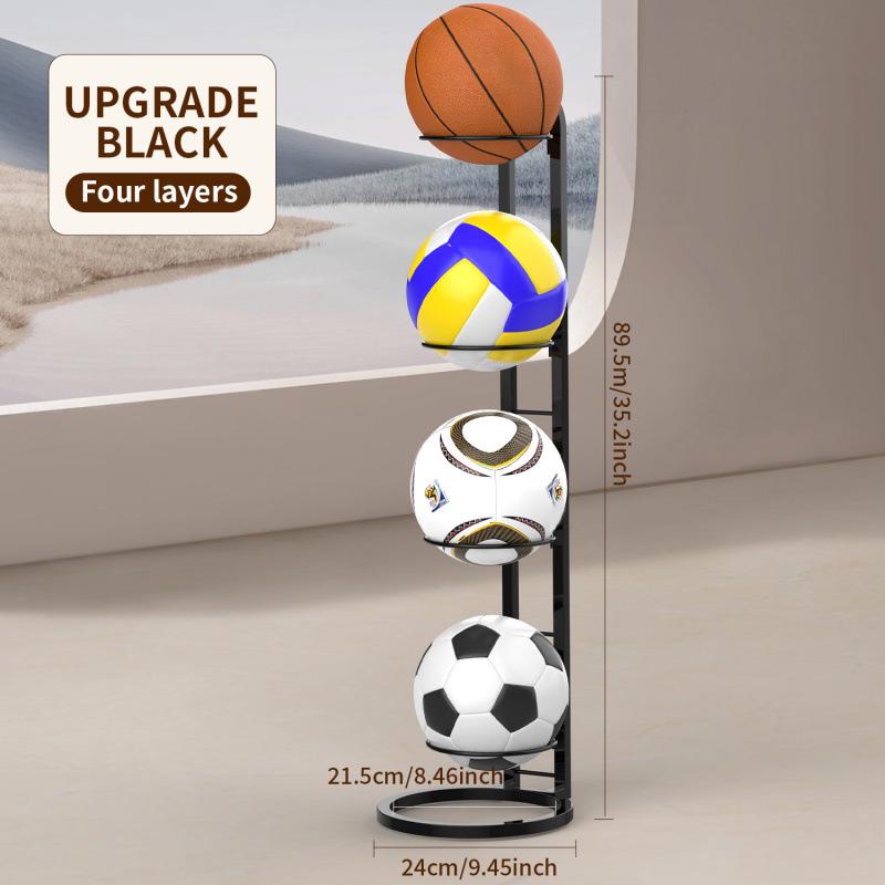Multi-Function Ball Rack: Basketball, Football & Volleyball Storage for Kids' Rooms