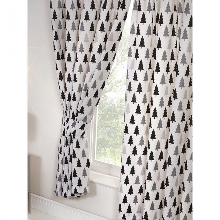 Scandi Bear Lined Forest Curtains (Pack of 2)