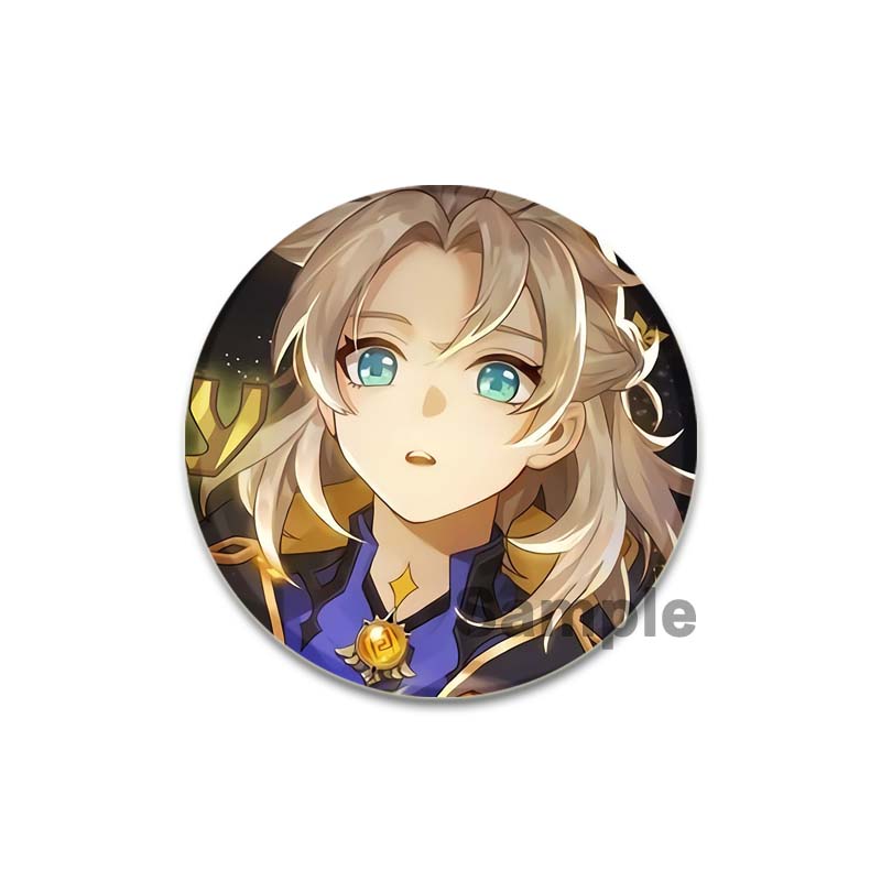 32/44/58mm Genshin Impact Albedo Pin Handmade Brooch for Clothes Cartoon Cosplay Badge Backpack Decoration Jewelry Gift
