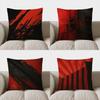 Home Decor Abstract Red And Black Pattern Throw Pillow Pattern Cushion Cover Suitable For Sofa Bedroom Car Pillow Cover
