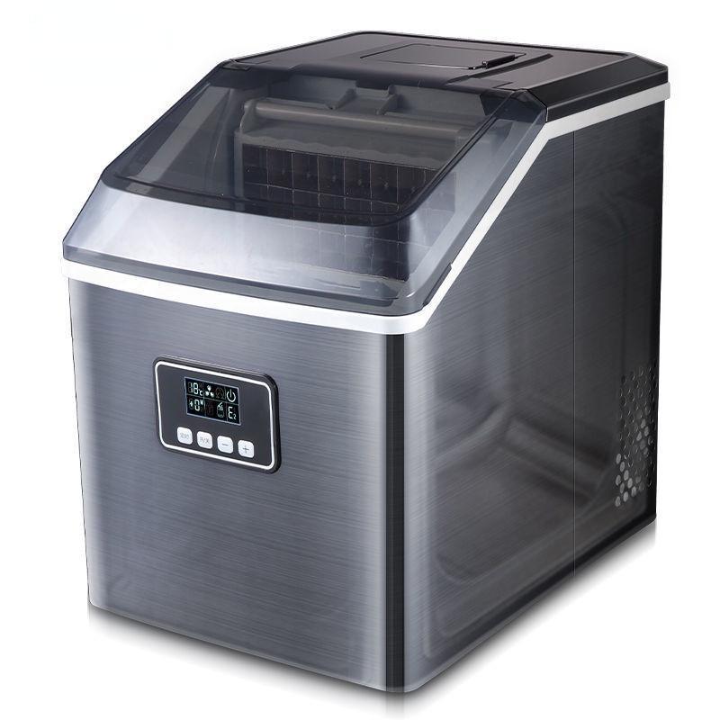New Small Commercial Ice Maker Automatic Water Inlet Mini Automatic Household Ice Cube Making Machine 252x360x371mm
