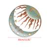 Outdoor Metal Sun and Moon Wall Art Decors 3D Outdoor Stylish Garden Sculpture for Garden Fence Porch Ornaments