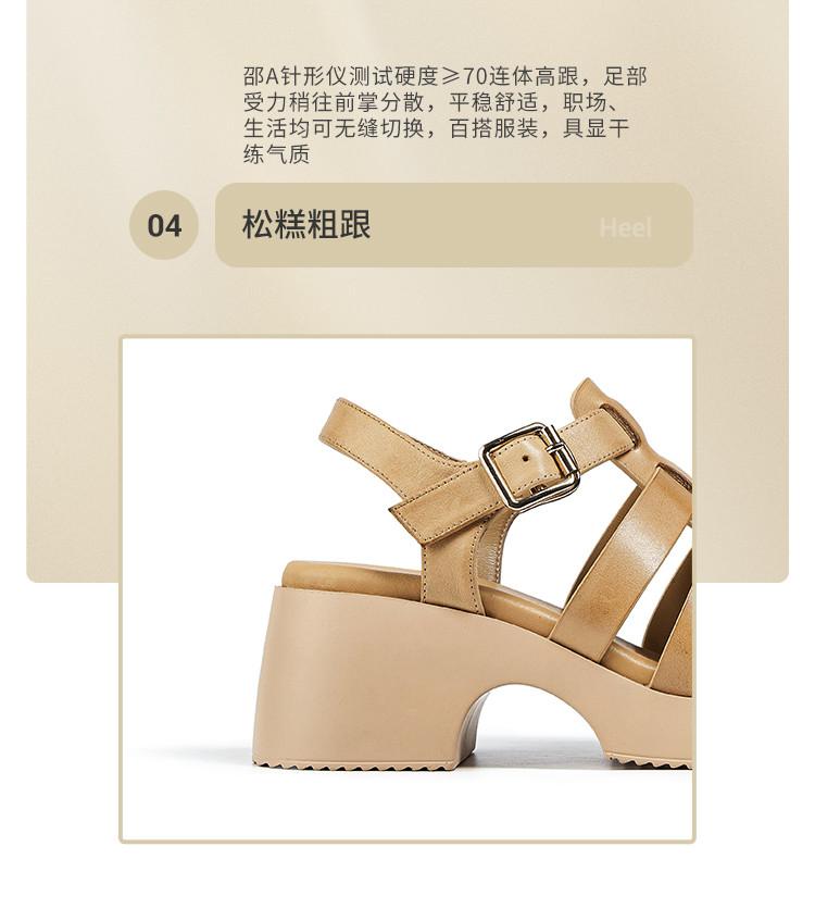 Deconstructing Aesthetics: Women's Sandals Summer Genuine Leather Weaving Baotou Back Hollow Thick Bottom Pig Cage Shoes Roman Half Sandals for Women