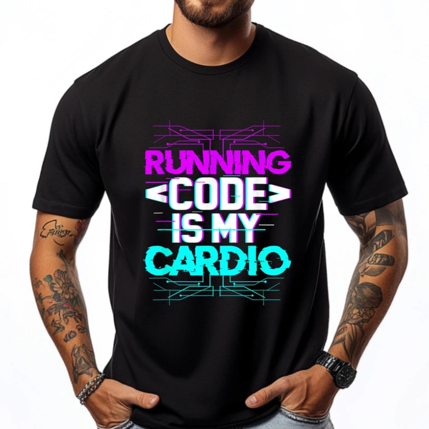 

Programmer Software Running Code Developer Computer Men Clothes Woman Autumn High Quality Men s T-Shirt Funny S чёрный