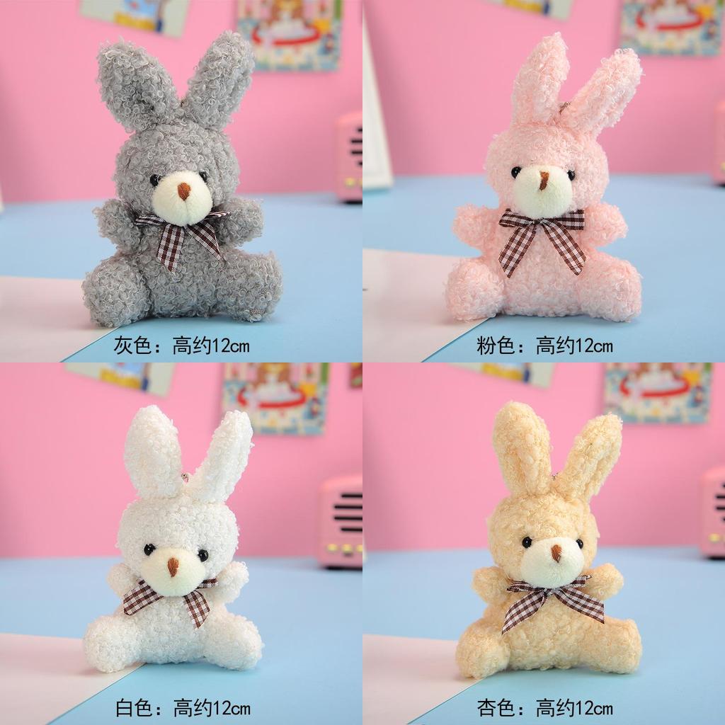 Entzückender Plüschhasen-Schlüsselanhänger Teddybär-Stil Weich und flauschig Rucksack-Accessoires