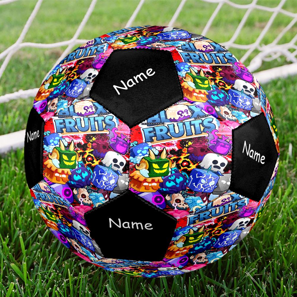 Custom Name Blox Fruits Theme Size 5 Soccer Ball, Suitable for Both Indoor and Outdoor Matches, a Gift Suitable for Everyone.
