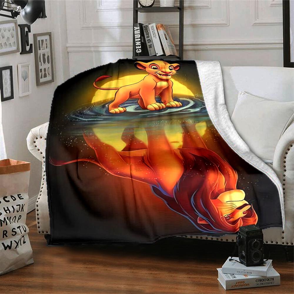 1Pc Lion Celebration Scene Blanket For Couch Bed Plush Cozy Fuzzy Blanket Super Soft Warm Blankets For Fall And Winter 0918267