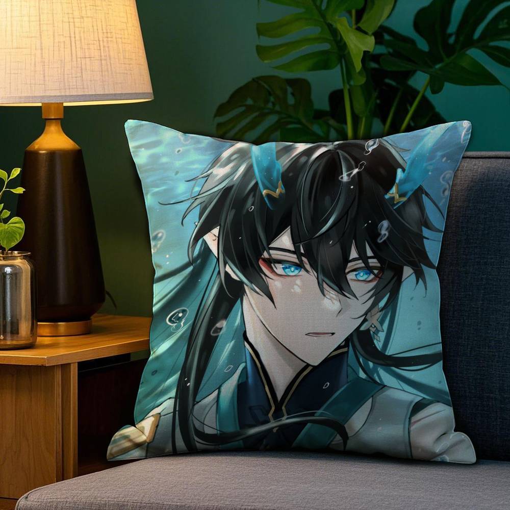 Honkai Star Rail Dan Heng Pillow Case Plush Fabric Soft Double Sided Print Sofa Cushion Cover Throw Pillow Covers