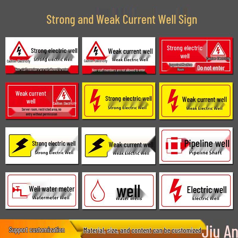 BELIK Electrical Well Warning Sign