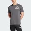 Adidas T Shirts Men's Gray Crew Neck Moderate Straight Fit JD8211