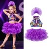 Sequins Jazz Dance Costume with Headwear Children Dance Outfit Stage Performance Costume  Kids
