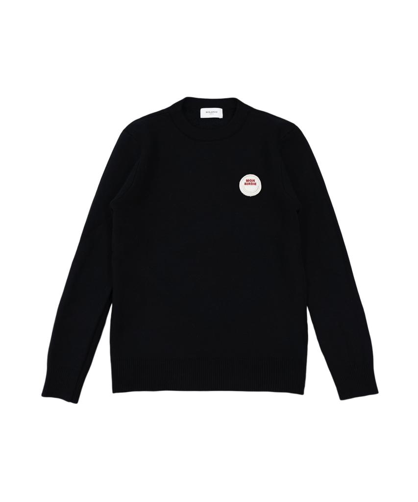 MONBIRDIE GOLF Smile Thermal Crew Neck Knit Black