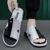 2024 Summer Men Shoes Sandals Comfortable Slip-on Casual Sandal Fashion Shoes Men Slippers Personality Double color blocking