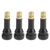 4pcs TR438 Car Tubeless Tire Valves with Dust Cap Rubber Copper Vacuum Tire Air Valve Stems for Car Wheel Tyre Valve Accessories