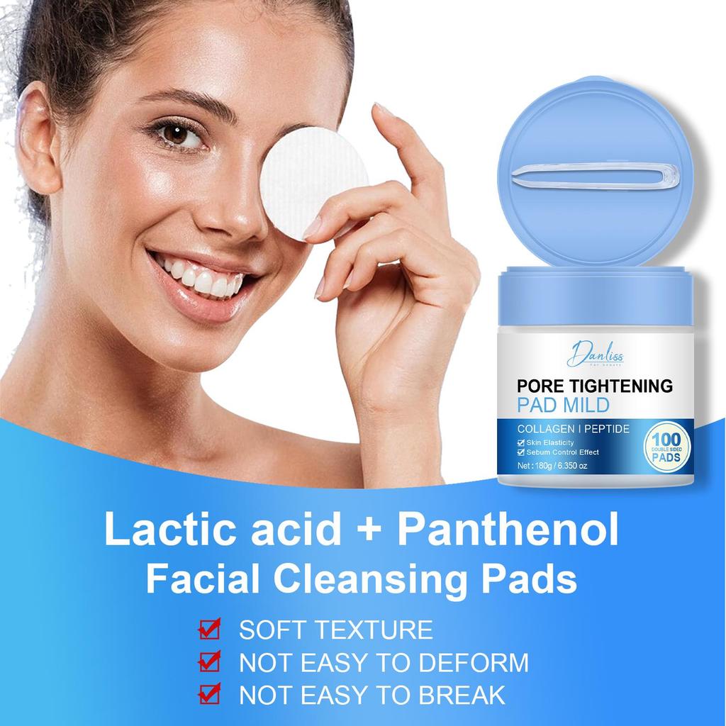 100PCS Exfoliating Pads for Dead Skin & Blackheads-Minimize Pores, Prevent Breakouts, Improve Skin Texture - Korean Skin Care