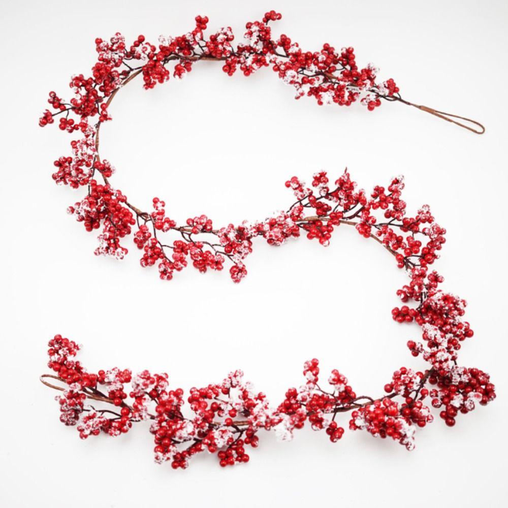 Wall Hanging Christmas Berry Artificial Red Berries String Reuseable Room