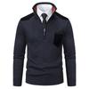 Men's JumperSweaters Knit Sweater Ribbed Knit Regular Tops Splice Knitted Color Block Stand Collar Fashion