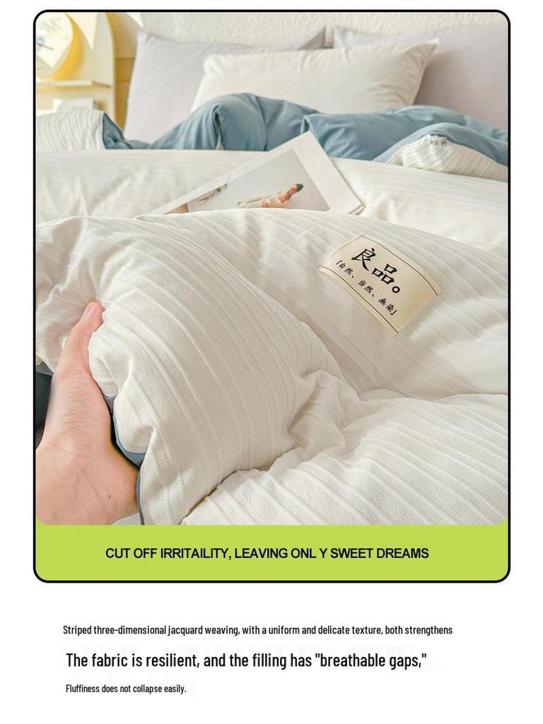 Antybakteryjna Gruba Ciepła Kołdra Zimowa z Błonnika Sojowego na Wszystkie Pory Roku