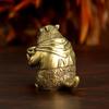 Brass Groundhog Figurine Retro Brass Capybara Statue Cute Small Animal Miniatures Desktop Ornament Home Decor Charming Decor