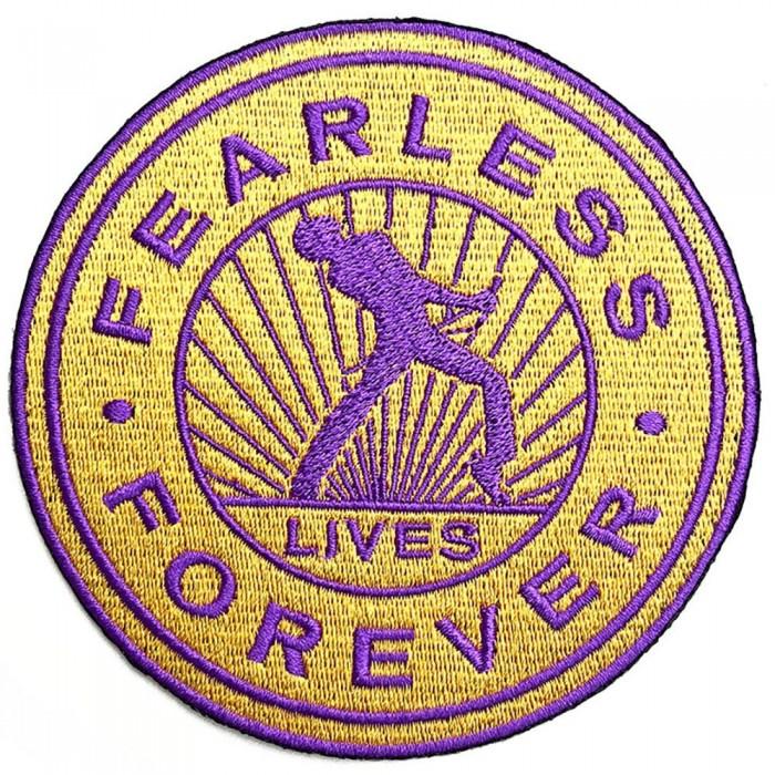 Queen Patch de ferro padrão destemido One Size roxo/amarelo