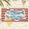 1pc Beach Towel with Bluefin Tuna and Mackerel Pattern Design Suitable for Beach Vacation Pool Yoga Summer Gift for Friends