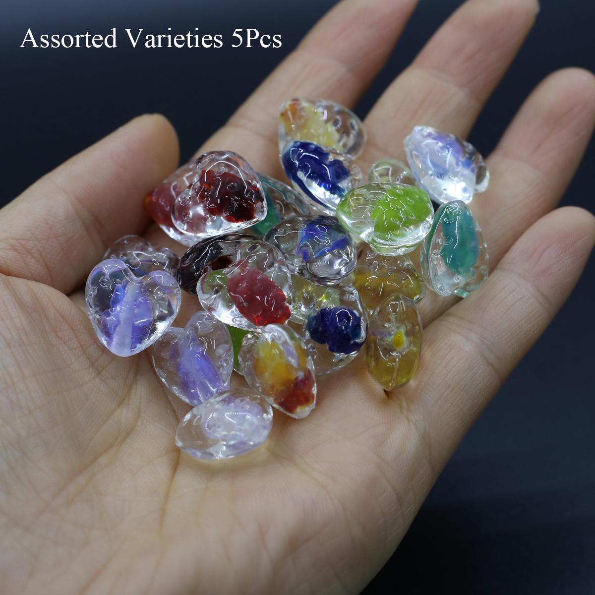 

5Pcs, Handmade Cute Heart-Shaped Glass Loose Beads, Boho Mixed Color Beads for DIY Bracelet Necklace and Jewelry Crafts, Bulk Gifts for Women 16×16mm 5Pcs/16×16mm разноцветный