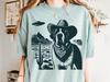 Vintage Saint Bernard UFO Shirt – Western Cowboy Bernard Tee, Retro Alien Dog T-Shirt, Gift for Bernard Mom, Dad & Dog Lovers