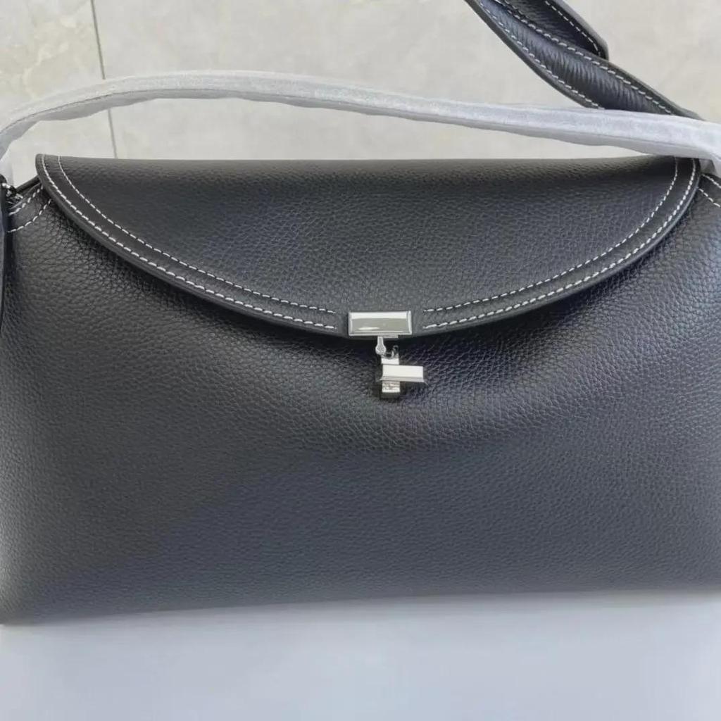 Luksuriøs svensk kuskinn pendlerbag: Skulderveske, crossbodyveske eller underarmsveske med høy kapasitet