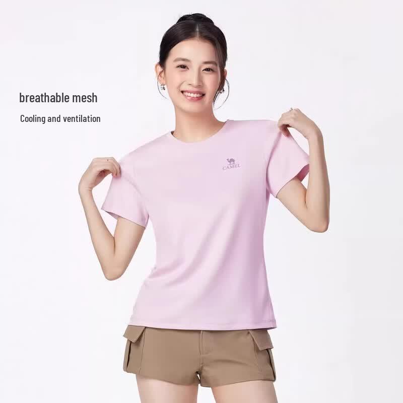CAMEL Women's Quick-Dry Round Neck T-Shirt