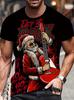 Christmas Mens T-Shirt Summer Funny Santa Claus Print Men's Clothes O-Neck Men's Short Sleeve T-Shirts Loose Vintage Y2k Clothes