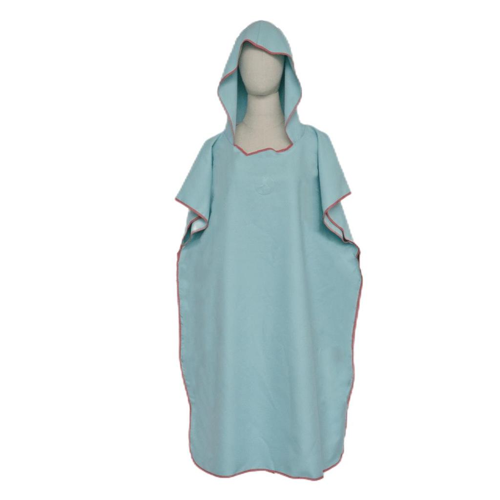 Microfiber Quick-Dry Beach Robe - Solid Color, Absorbent Changing Poncho
