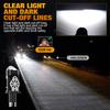2Pcs H4 LED Dual Projector Lens Car Headlight Bubs Kit Motorcycle Canbus 90W 30000LM High Low Beam Light W/ Turbo Moto Lamp LHD 6000K White