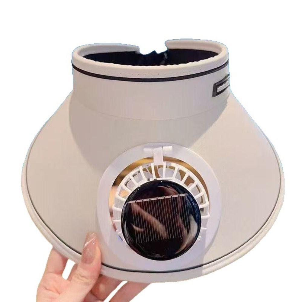Mesh Summer Fan Sunhat Sun Protection Solar Fan Cap Wide Brim Sun Hat Sun Protection