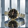 Men Quartz Wristwatch Round Dial Band Rhinestone Day Date Display Luxury Business Male Wrist Watch Fashion Watch Gift For Men